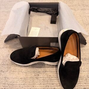 Aquatalia Karsyn Suede Weatherproof Sneakers Size 7 Black